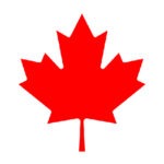 Canada flag red maple leaf graphic