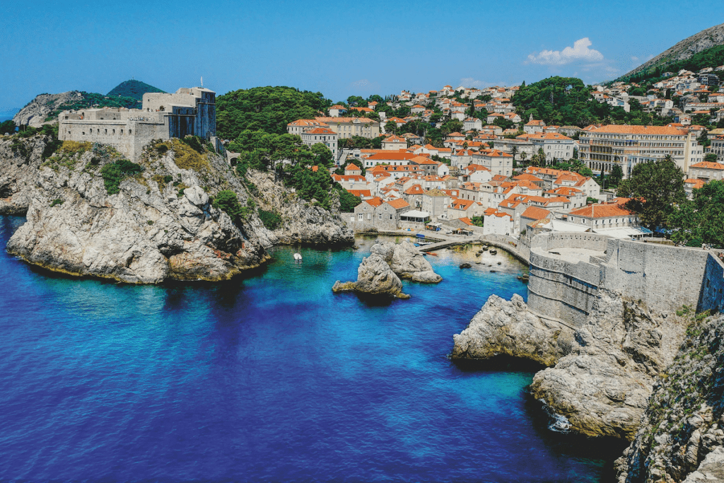 Coastal view of Dubrovnik Croatia