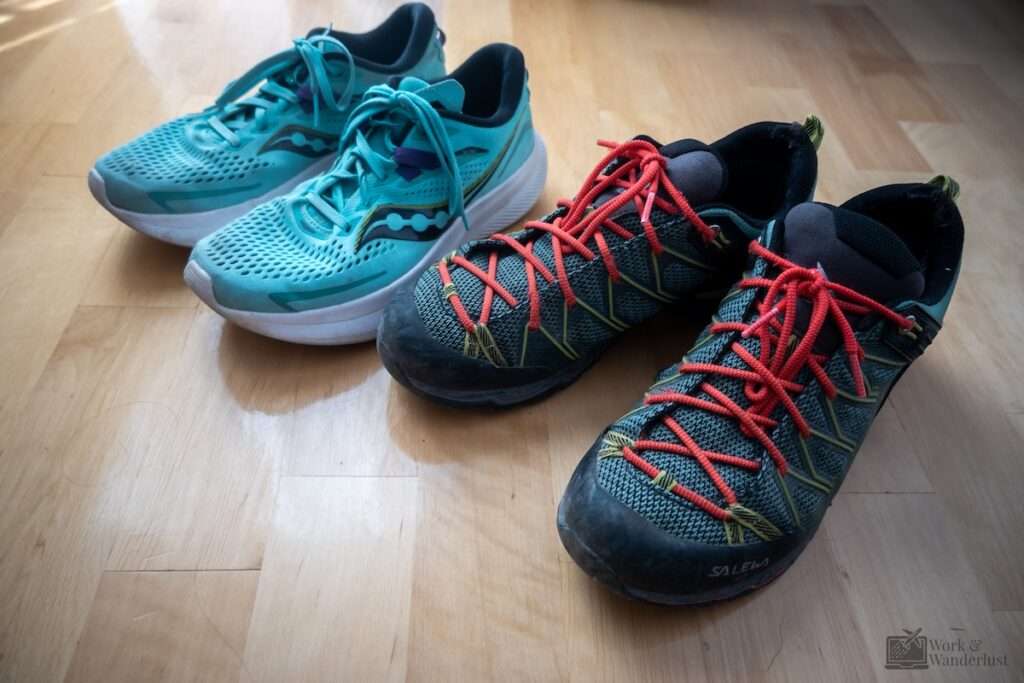 Two pairs of shoes on the floor