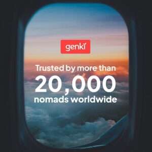 Italy Digital Nomad Visa Requirements 2025: Best Steps 2 Genki Native travel insurance ad of view outside airplane at dusk