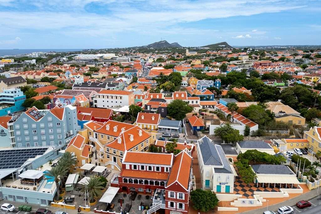 Aerial view of Willemstad, Curacao