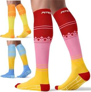 colorful knee-high compression socks